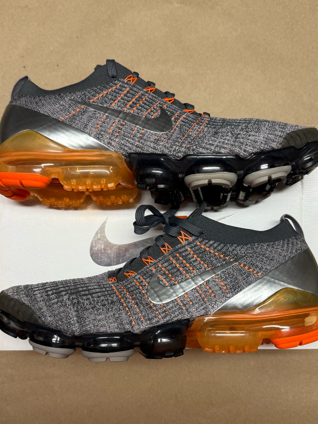 Nike Air Vapormax Flyknit 3 Atmosphere Grey Men’s Size 14 Running Shoes Nds!